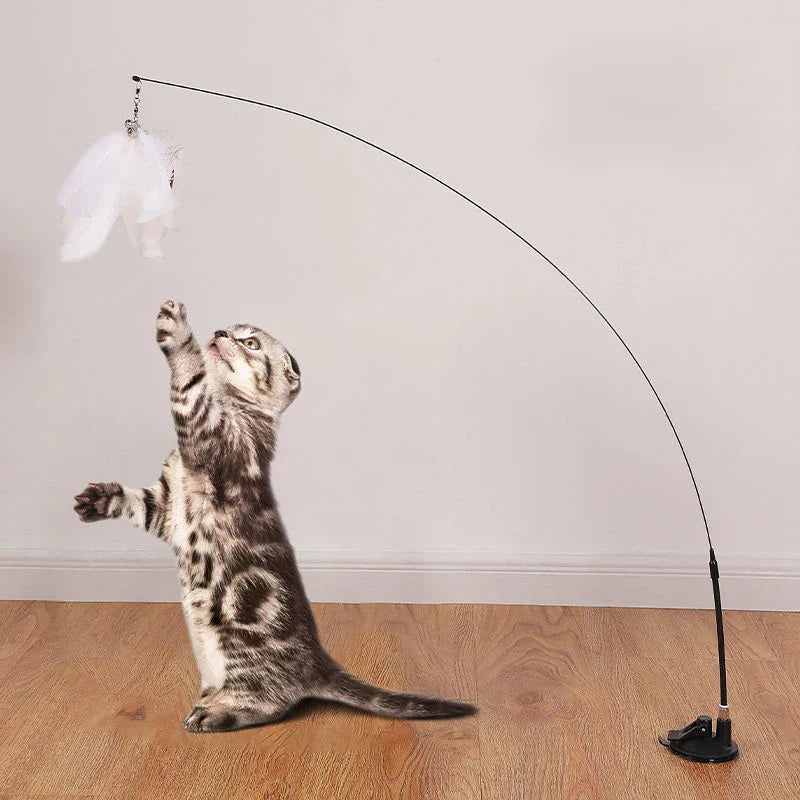 Interactive Hands-Free Cat Teaser Wand