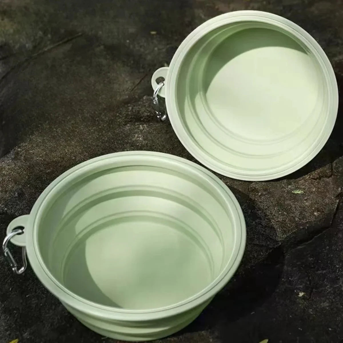2pcs Collapsible Silicone Pet Bowls