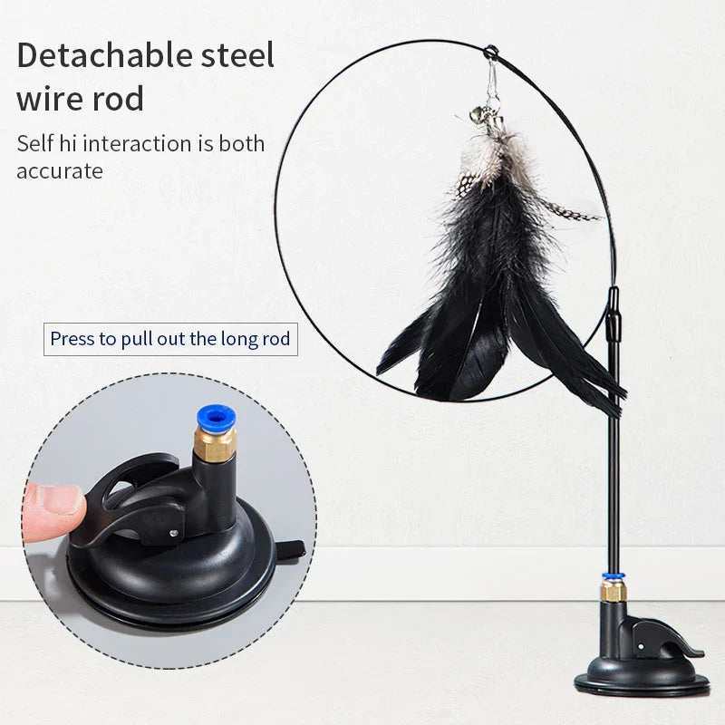 Interactive Hands-Free Cat Teaser Wand