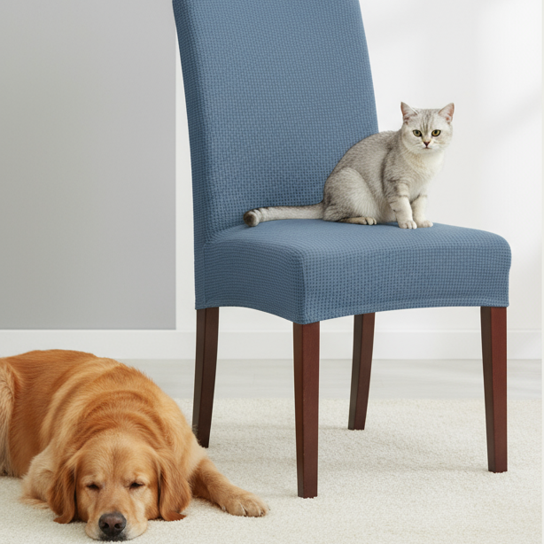 great, just substitute the chair for a standard dining chair with a standard chair cover. you can keep the animals and all the rest