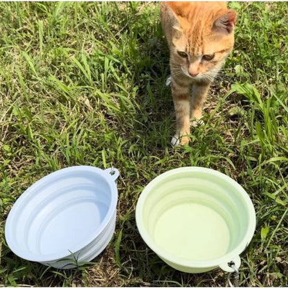 2pcs Collapsible Silicone Pet Bowls