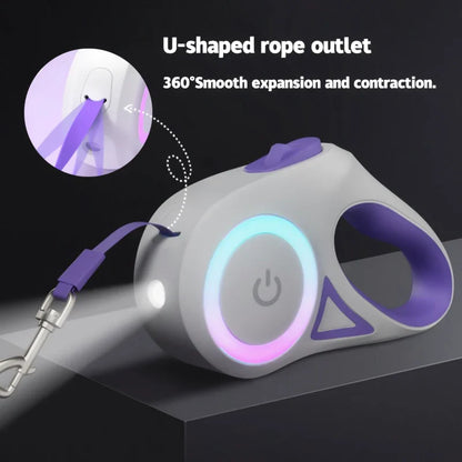 LED Retractable Dog Lead