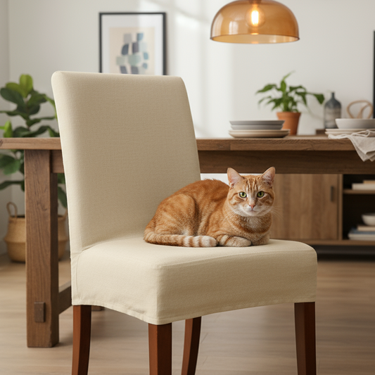 the chaircover can goes only till the chair upholstery